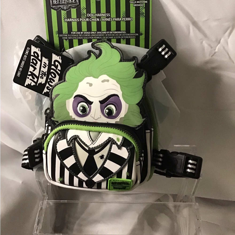 Beetlejuice Green and Black Backpack - Picture 2 of 3